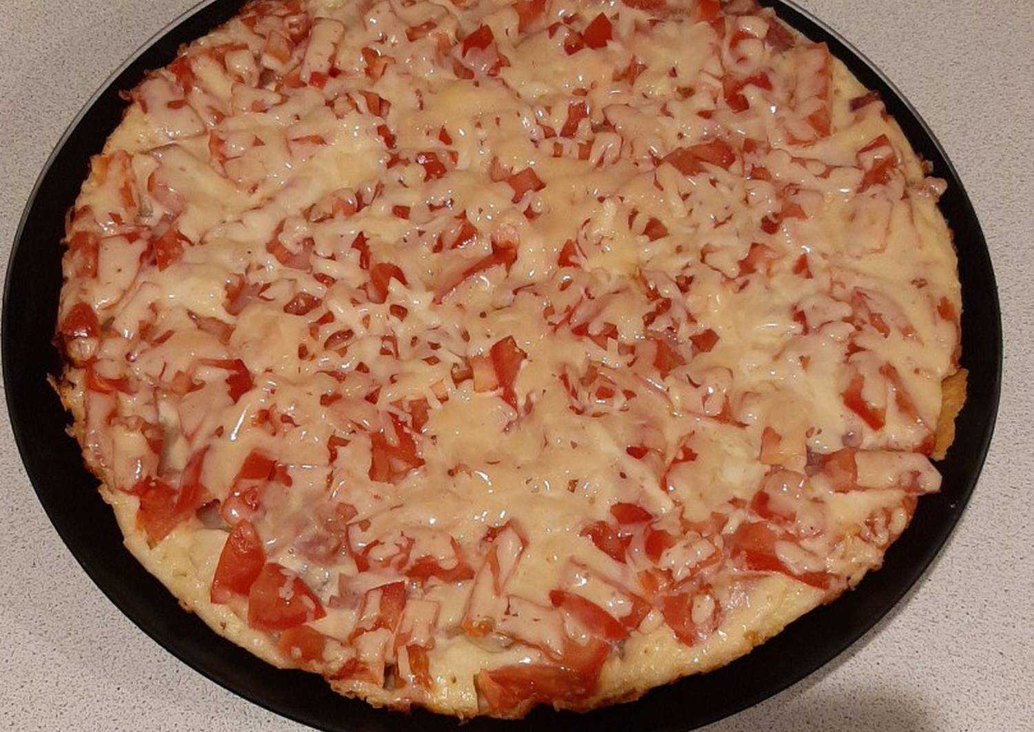 Тесто для пиццы на сметане на сковороде