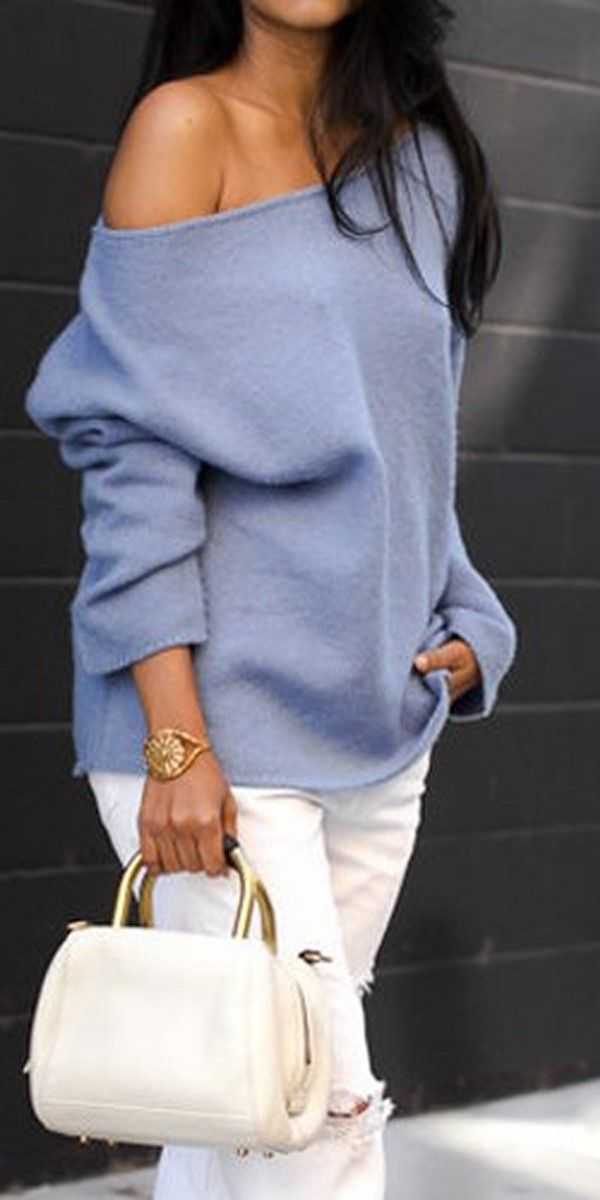 Белый свитер: с чем носить, популярные женские модели, модные образы с фото
