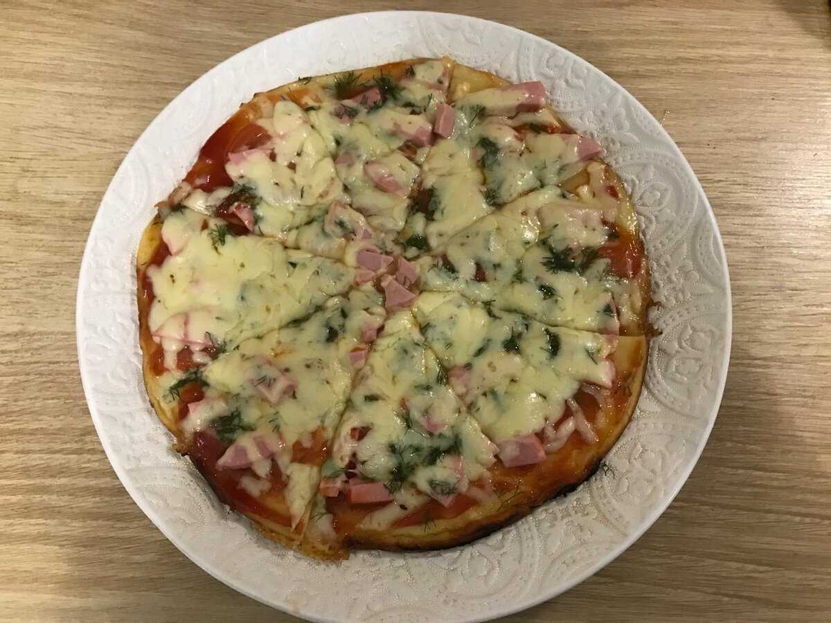 Пицца на сковороде за 10 мин рецепт с фото