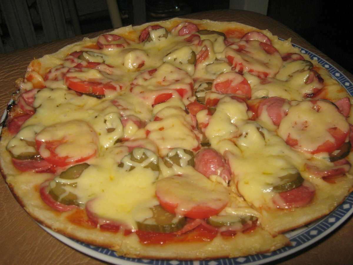 жидкое тесто для пиццы быстрого приготовления в духовке на майонезе и сметане рецепт фото 79