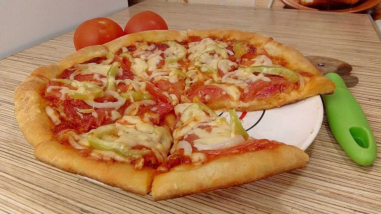 Рецепт пиццы в духовке на кефире пошаговый рецепт с фото в