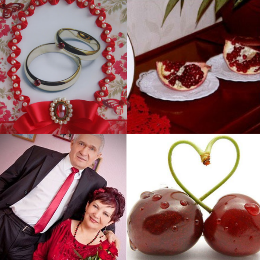40 лет свадьбы – рубиновая свадьба, идеи поздравлений и подарков