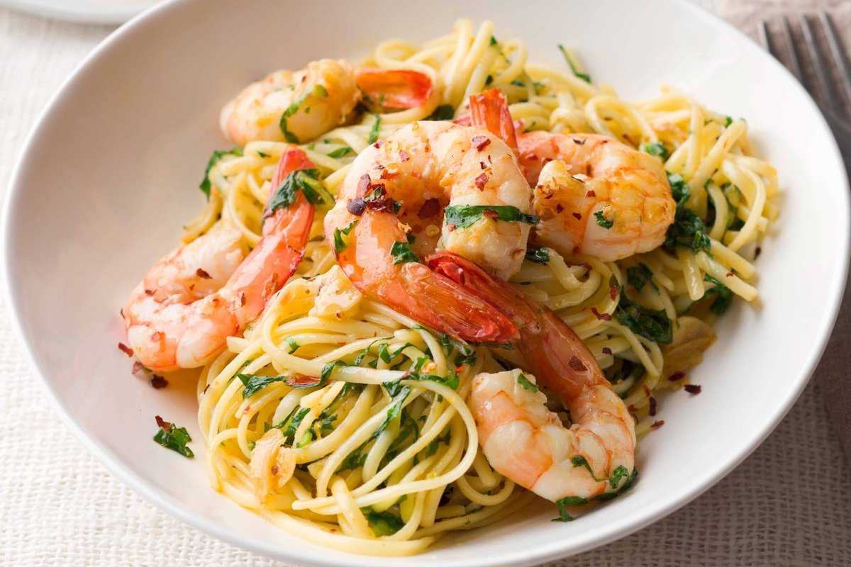 Спагетти с креветками рецепты с фото